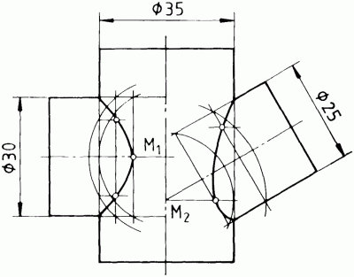 Zylinderdurchdringung - Hilfskugelverfahren